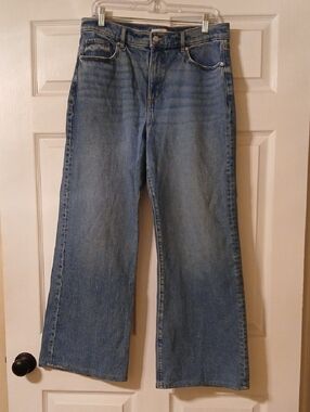 LOFT THE WIDE LEG jeans Size 10 With 30 Inseam
